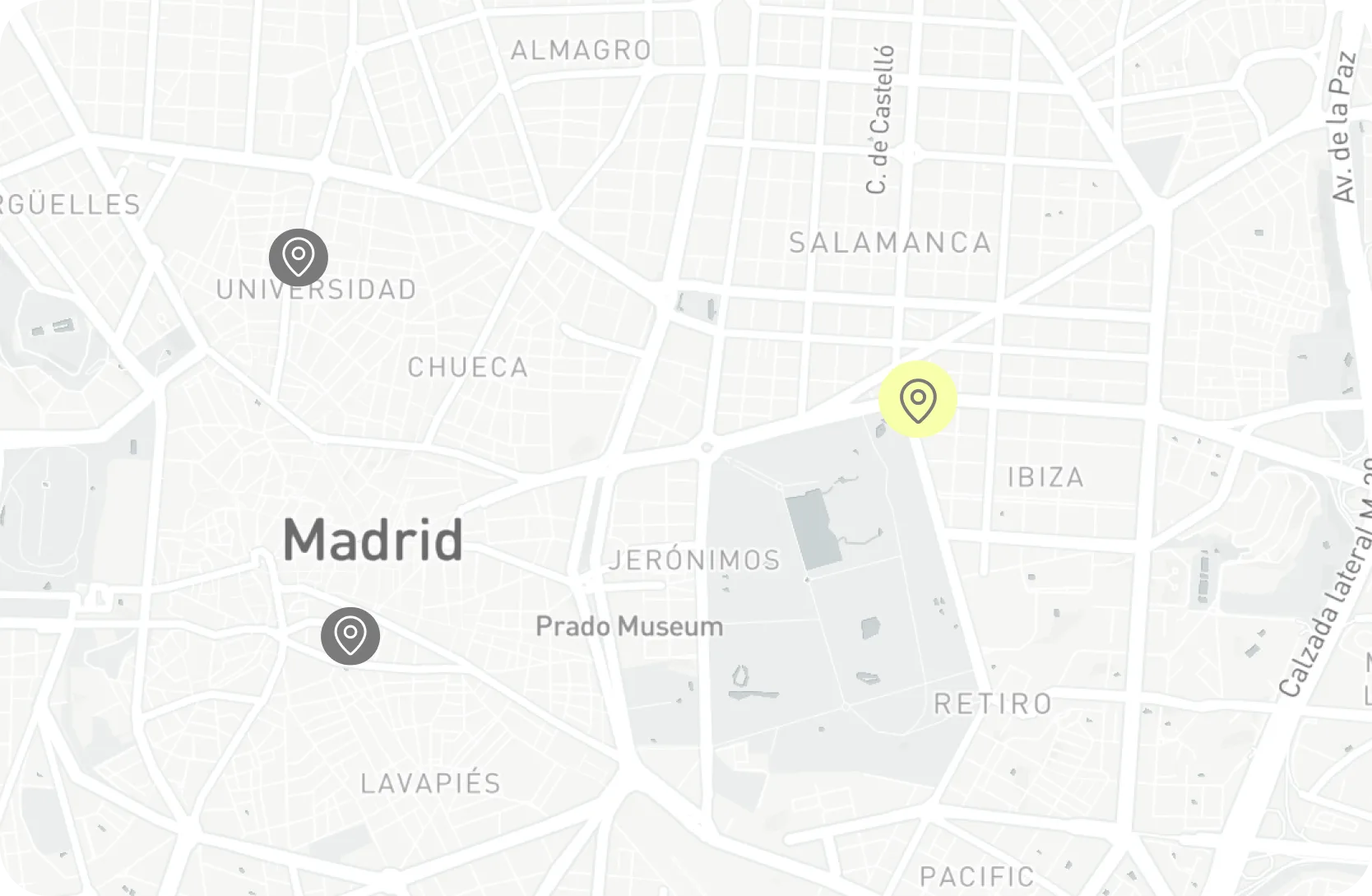 Mapa de centros verificados